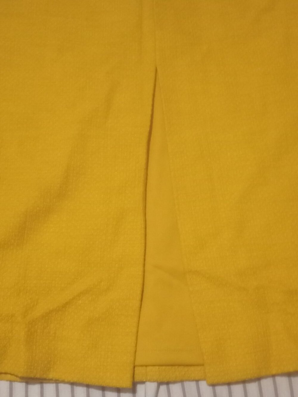 NWT Chico's Black Label Sz 2 Thick Gold Tweed Skirt Pockets Elastic Waist Lined - Picture 13 of 13